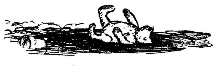 E. H. Shepard illustration of Winnie-the-Pooh from Chapter I