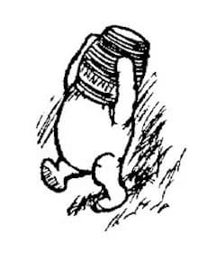 E. H. Shepard illustration of Piglet from Chapter V