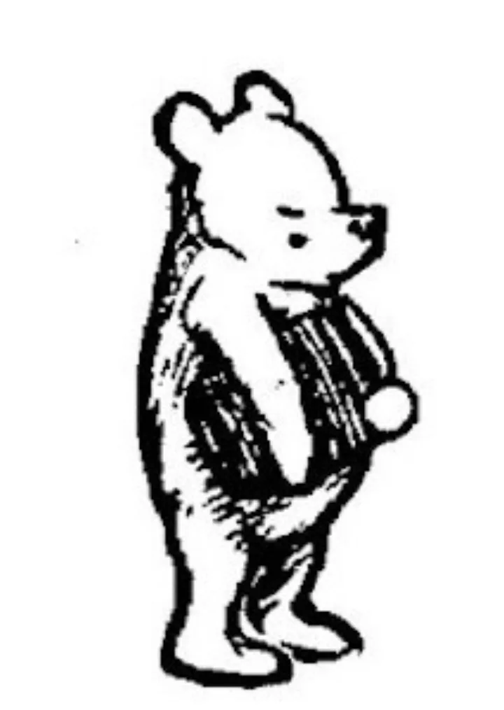E. H. Shepard illustration of Piglet with Winnie-the-Pooh and Eeyore from Chapter VI